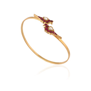 Peacock Design Gold Plated Kada image 2
