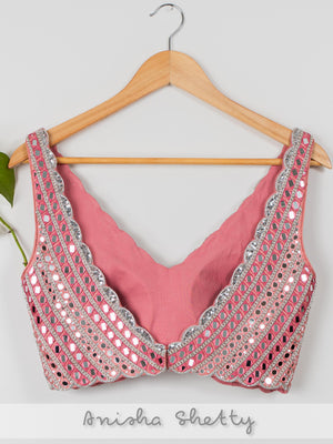 Dusty Pink Layered Mirror Sharara Set image 4