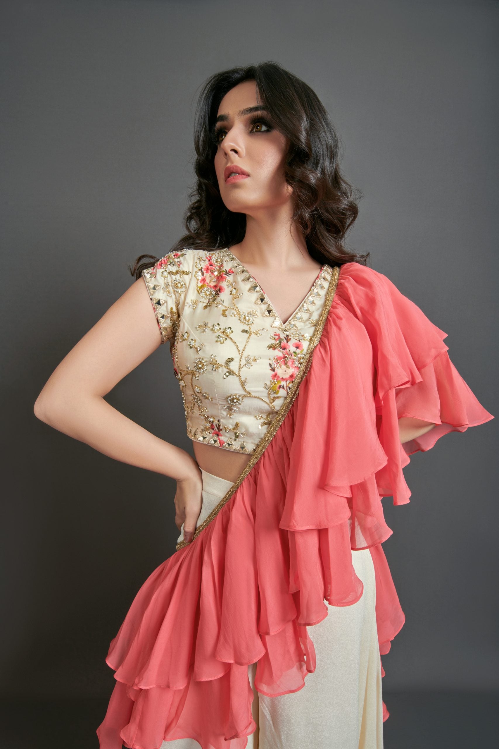 Beige Cream Palazzo Set image 3
