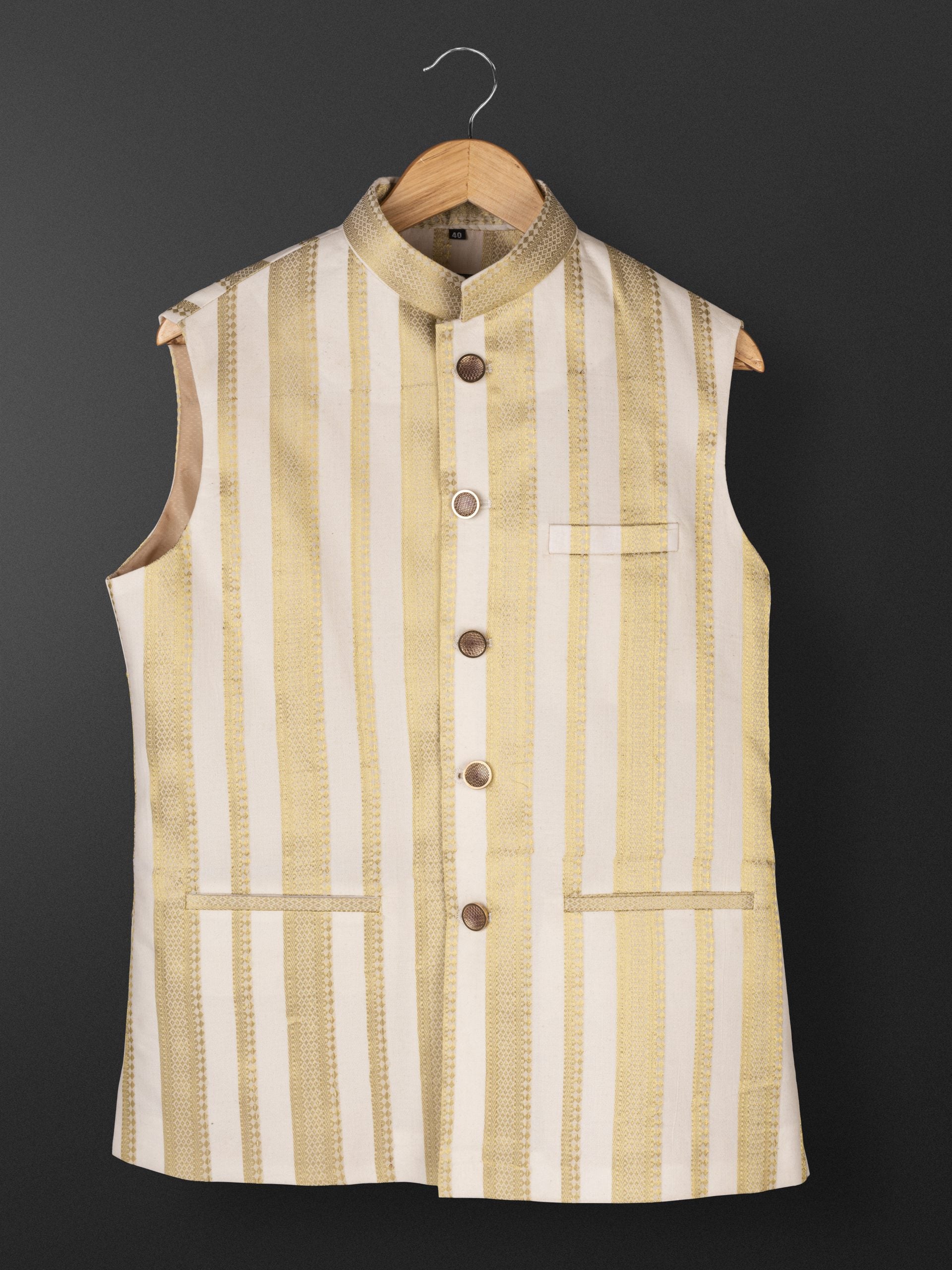 Vertical Stripes Bundi Jacket - M image