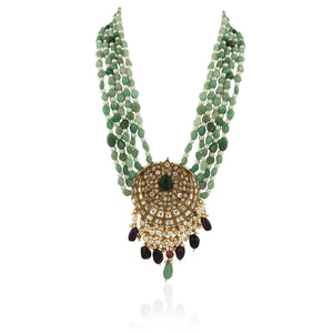 Sea Green And Purple Pendent Necklace image 0