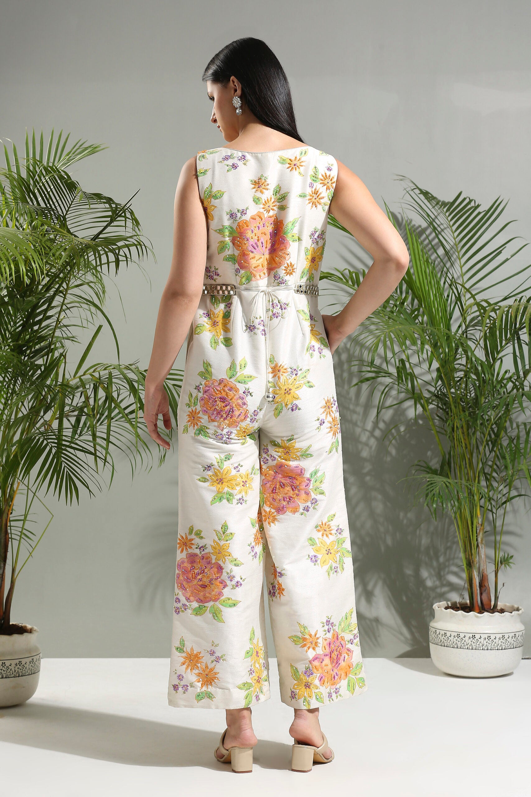 Ivory Handpainted Jumpsuit image 3