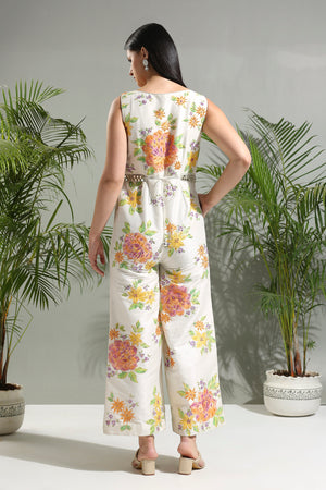 Ivory Handpainted Jumpsuit image 3