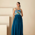 Aqua Essence Pleated Flair Dress image 0