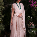 Pink Sharara with Cape image 0