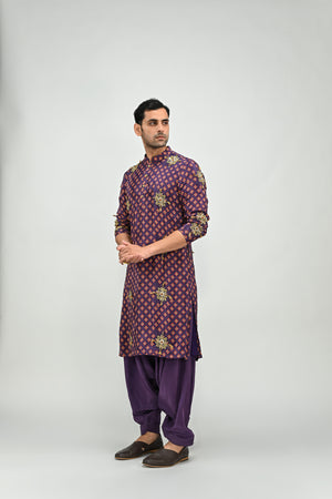 Plum Highlighted  Paired with Cowl Pants - XL image