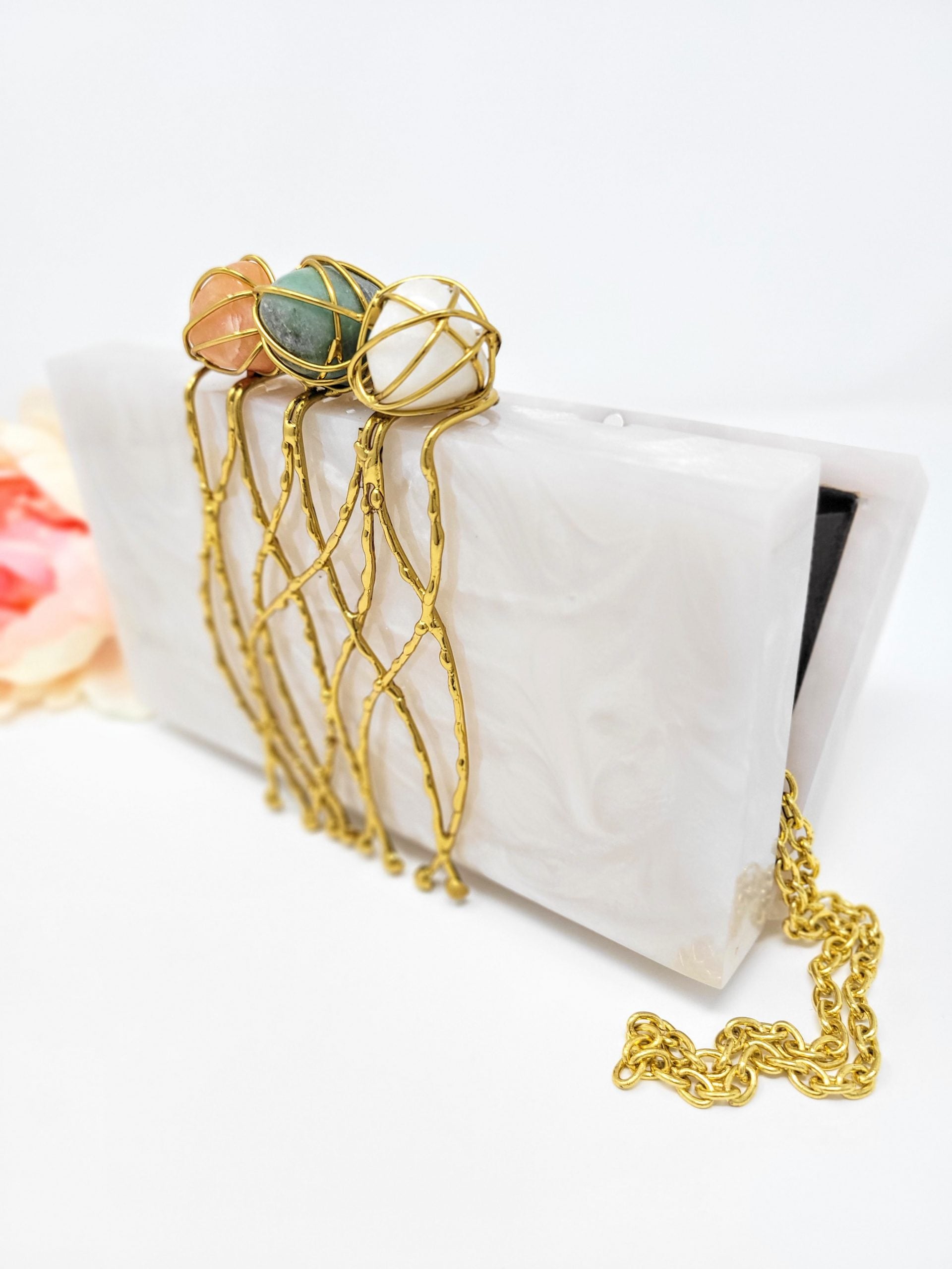Triple Stone Resin Clutch image 0