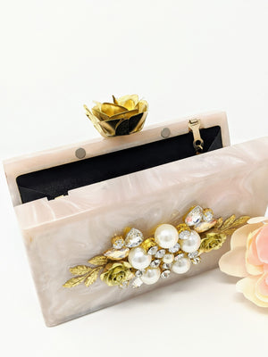 Rose Crown Marble Clutch image 1