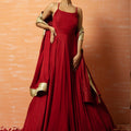 Red Modal Gown Set image 0