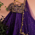 Enchanted Violet and Gold Lehenga Set image 0