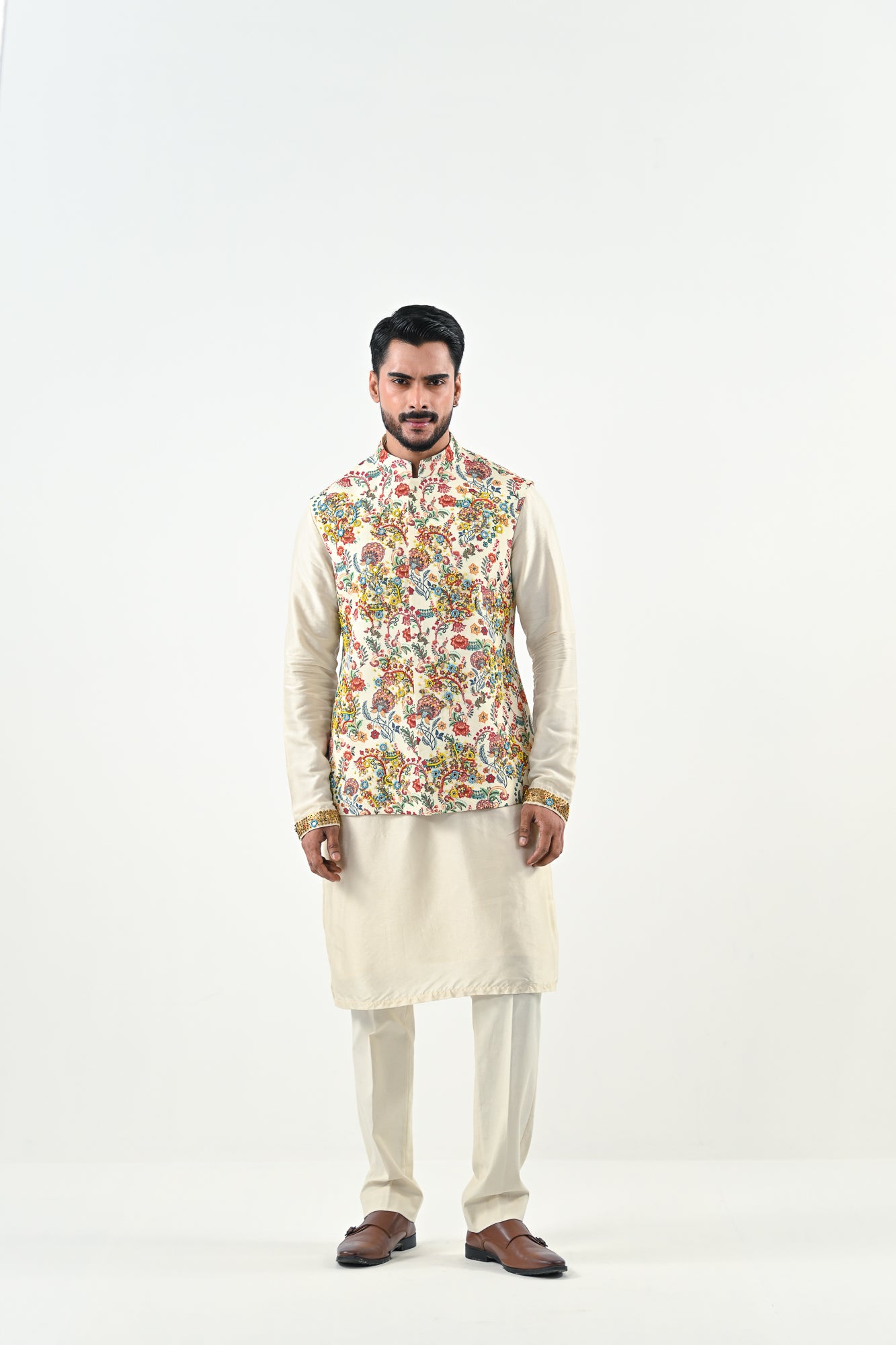 IVORY BLOOM HIGHLIGHTED BUNDI SET image 0