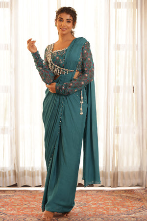 Pre Drape Saree image 6