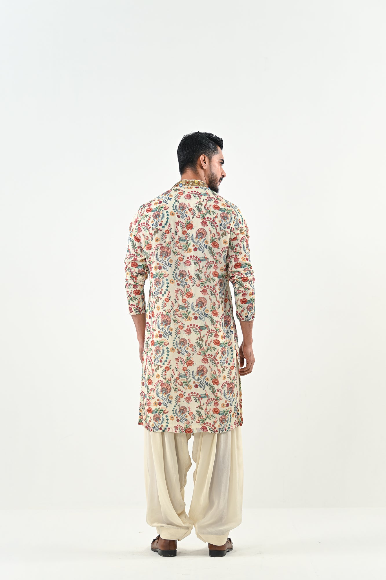 IB HIGHLIGHTED KURTA WITH COWL PANTS image 1