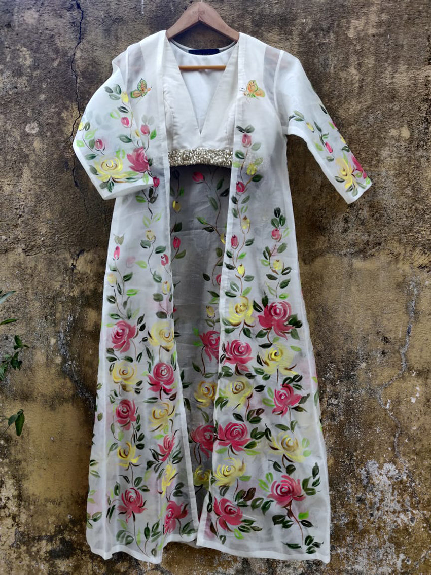 Ivory Lehenga Set with Jacket image 2