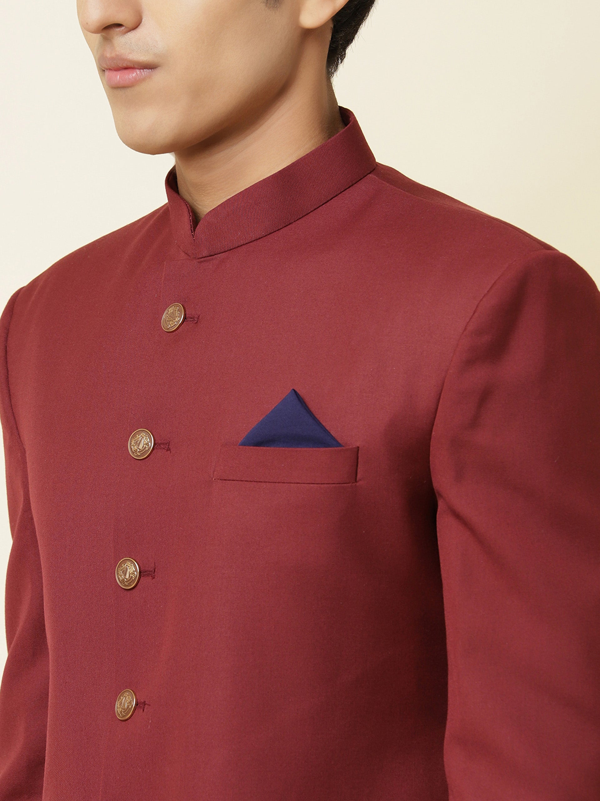 Maroon Sherwani Set image 1