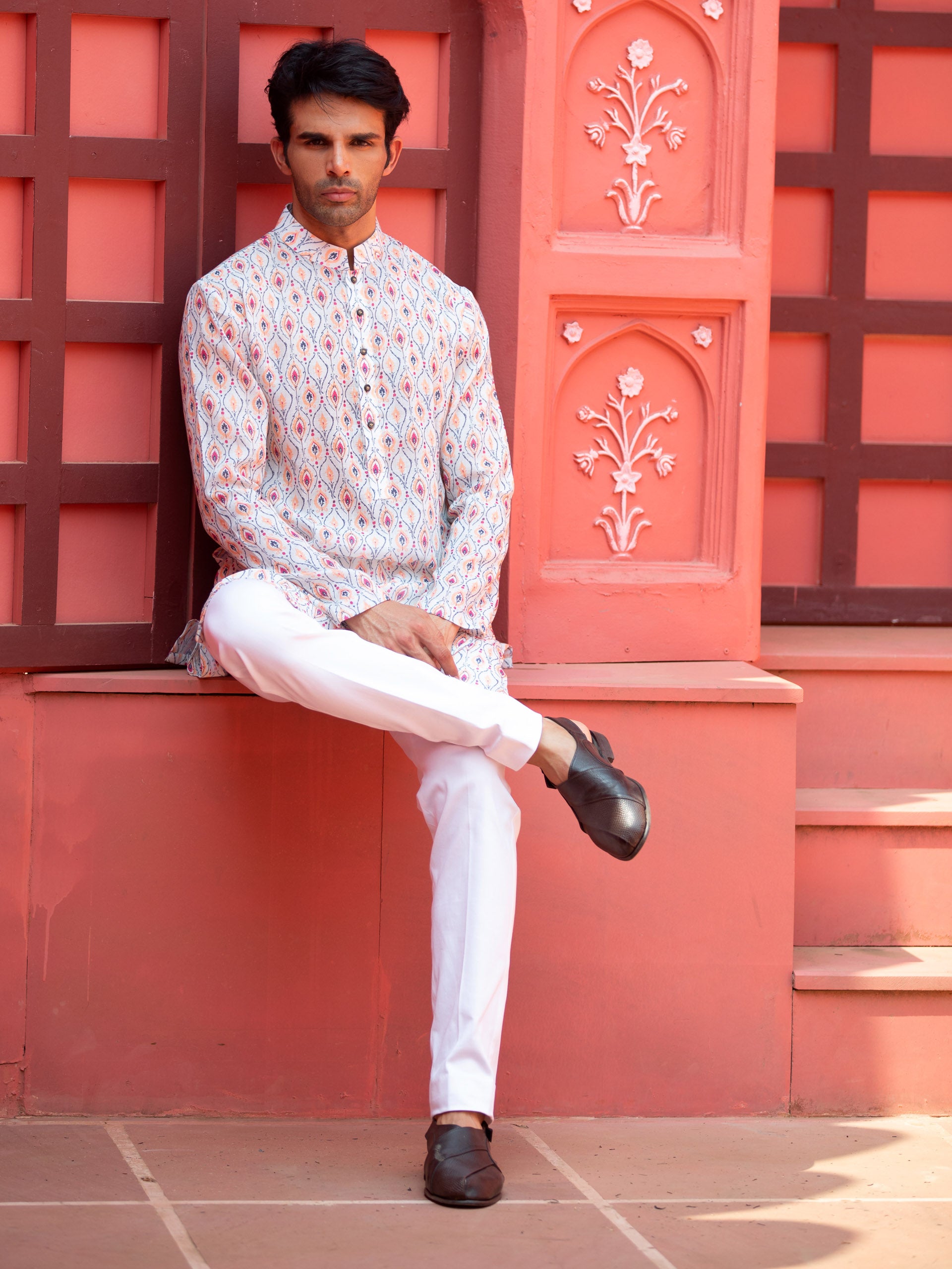Geometric Print Kurta Set image 2
