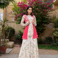 Embroidered Off-White Sharara Set image 0