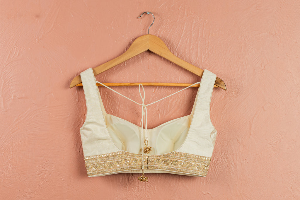 Ivory Stonework Lehenga Set image 2