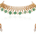 Traditional Sea Green And Pearl Choker Set image 0