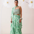 Ivory Fern Saree image 0