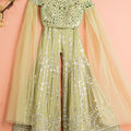 Sage Green Mirror Sharara Set image 0