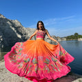 Ombre Orange Skirt with Corset image 0