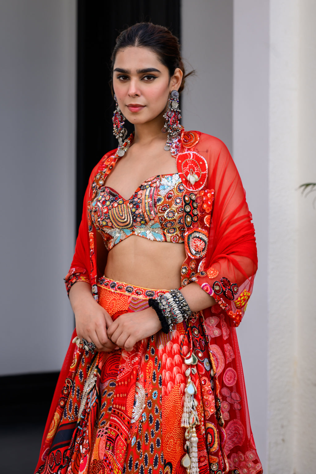 Dawn Highlighted Lehenga Paidawn With Highlighted Blouse And Highlighted Applique Dupatta image 6