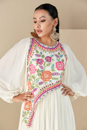 Ivory Mirage Asymmetric Dress image 1