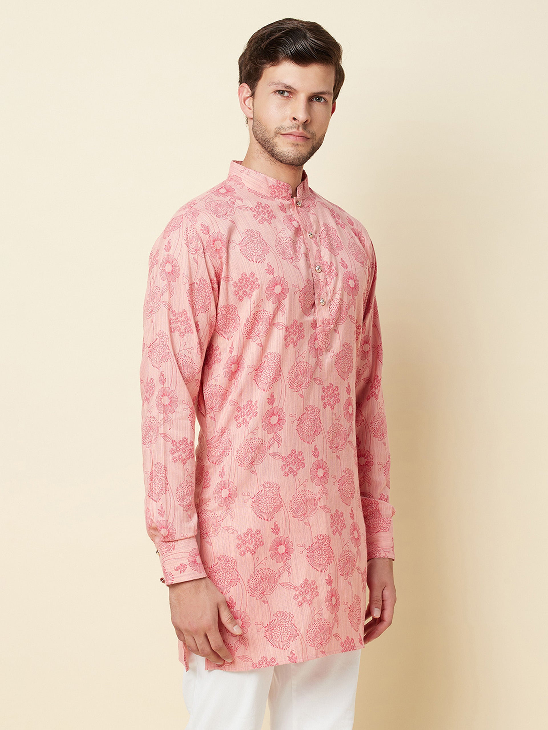Pink Floral Kurta image 2