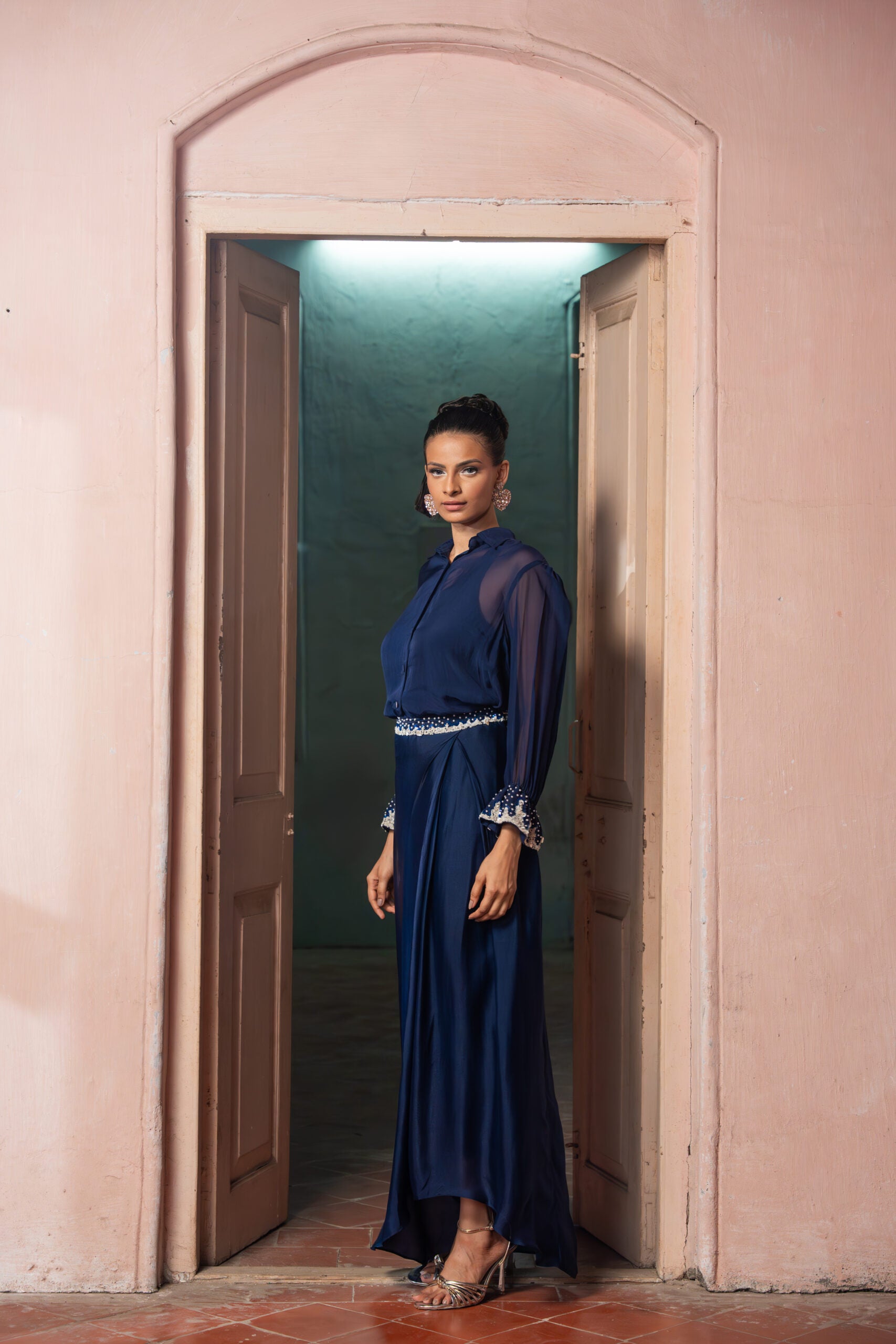 Nilima Draped Skirt Set image 1