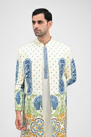 Royal Peacock Achkan Full set image 1