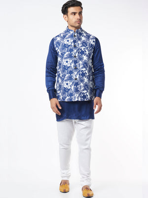 Blue Tropical Bundi Jacket Set image 0