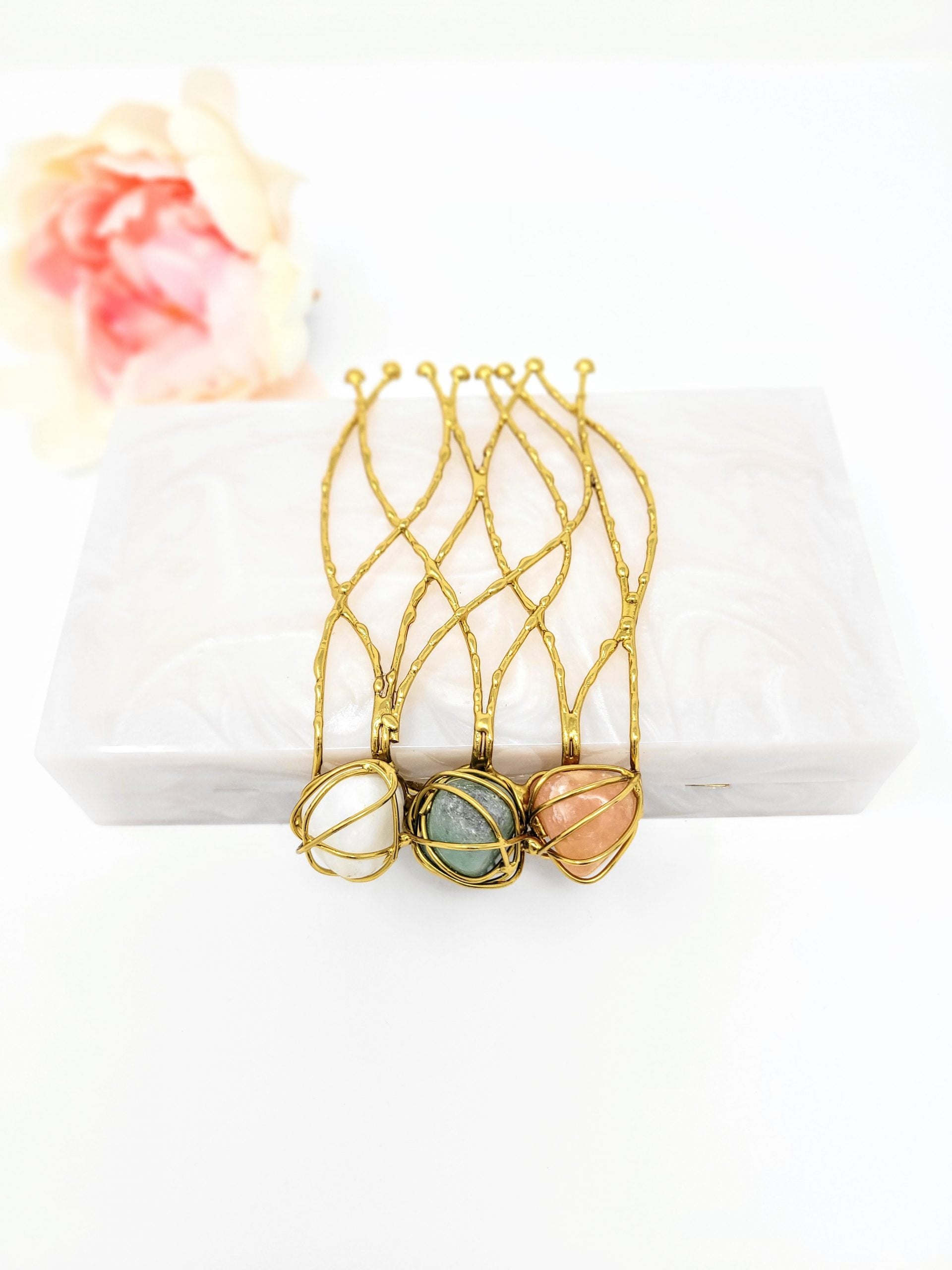 Triple Stone Resin Clutch image 2