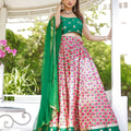 Candy Pink and Green Lehenga Set image 0