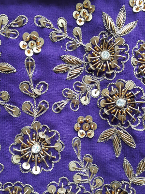 Purple Georgette Lehenga image 4