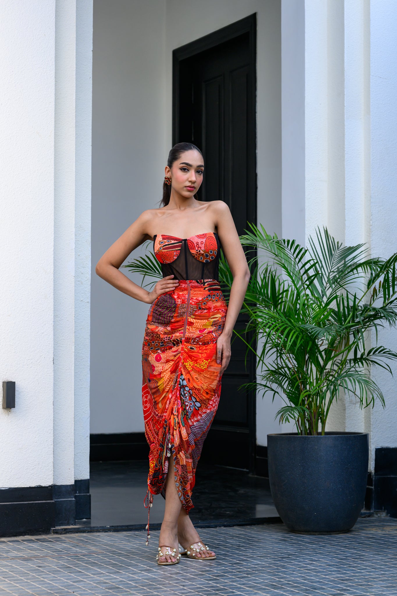 Dawn Corset Assymetrical Dress - M image