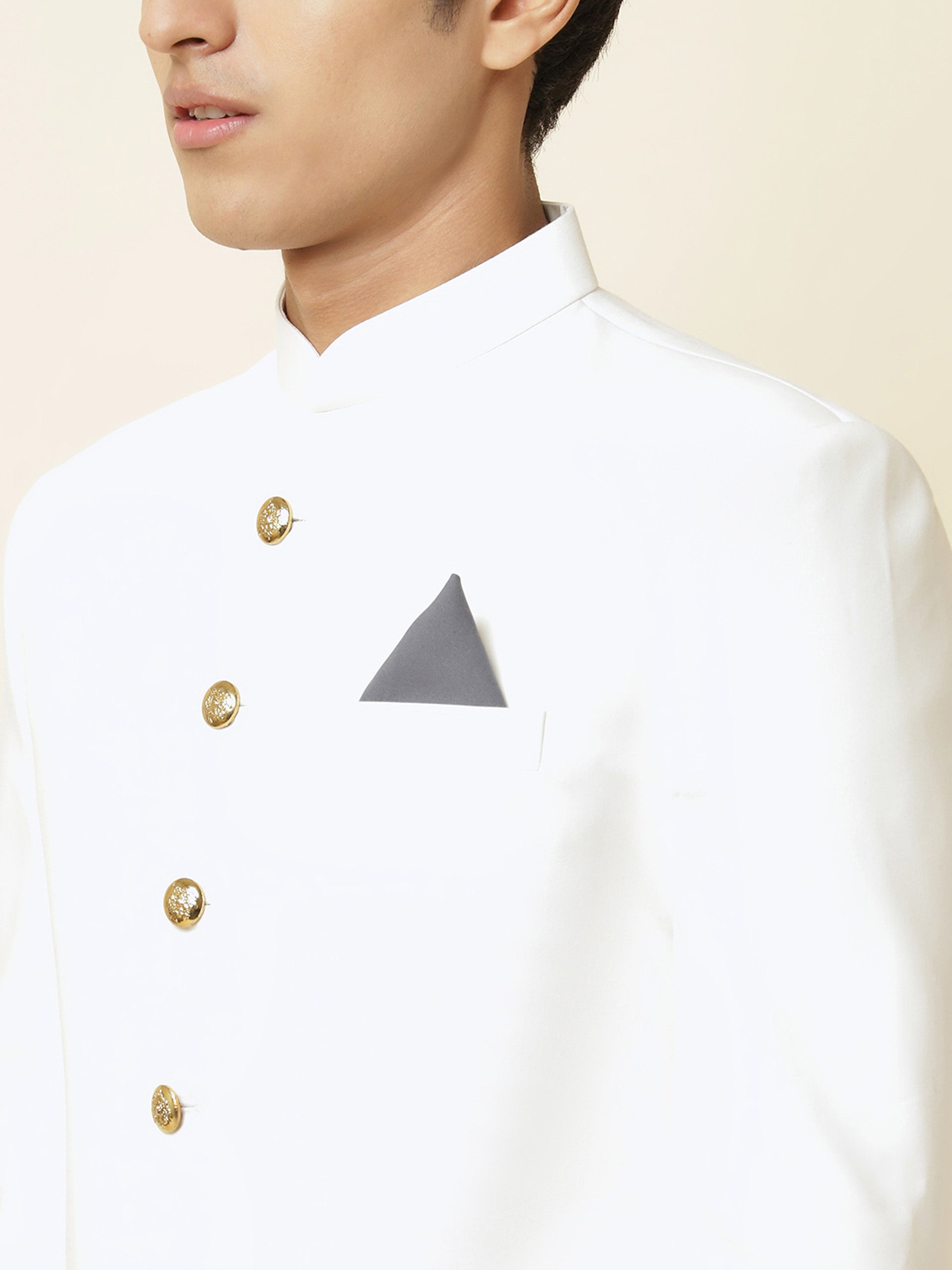 Pure White Sherwani Set image 1