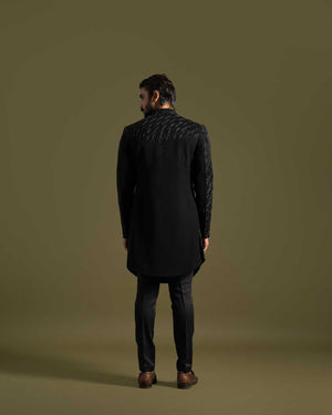 Black Achkan Set image 3