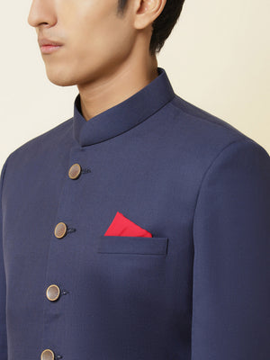Navy Blue Sherwani Set image 1