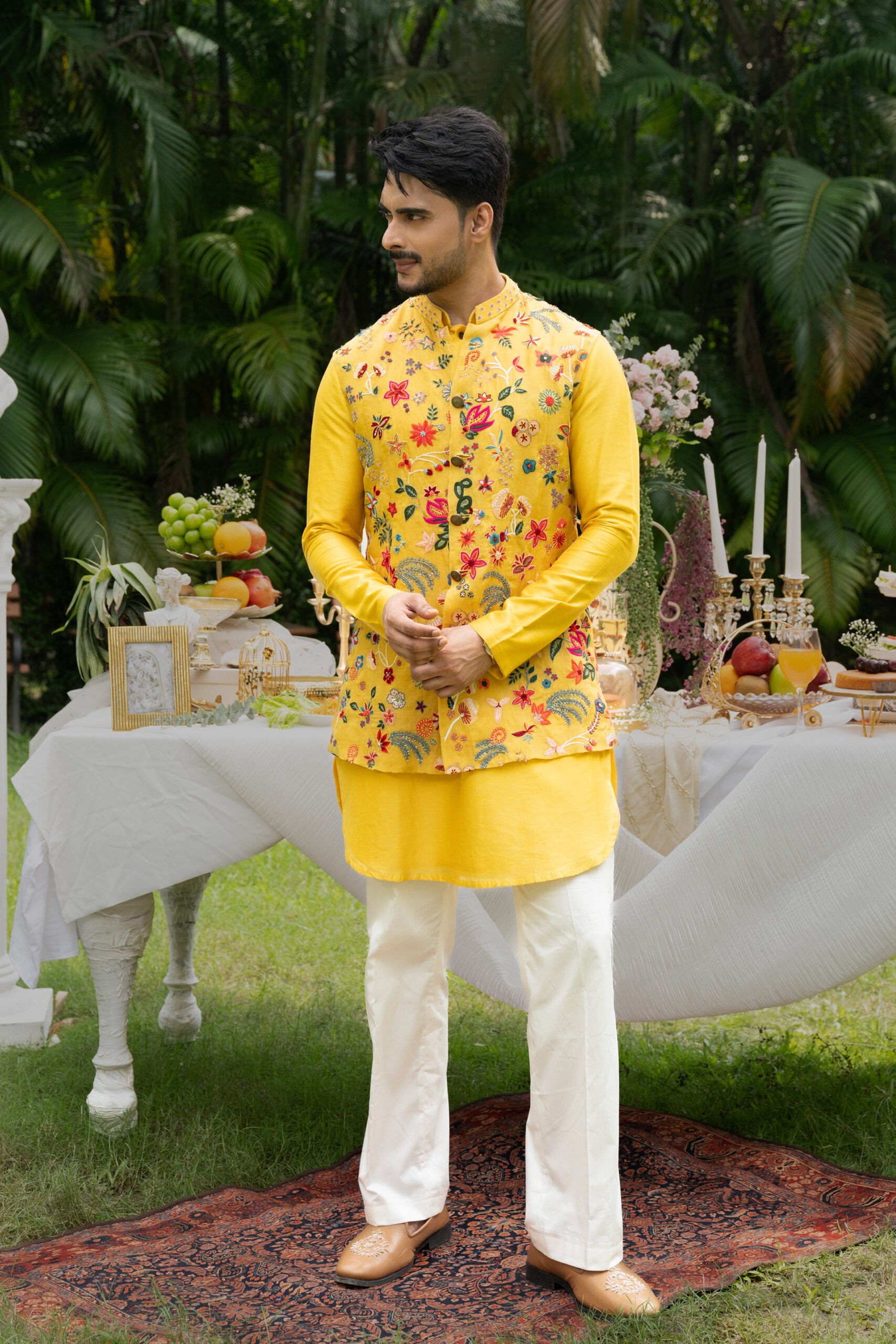The Vasant Mosaic Nehru Kurta Set image 2