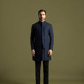 Navy Blue Achkan Kurta and Pants image 0