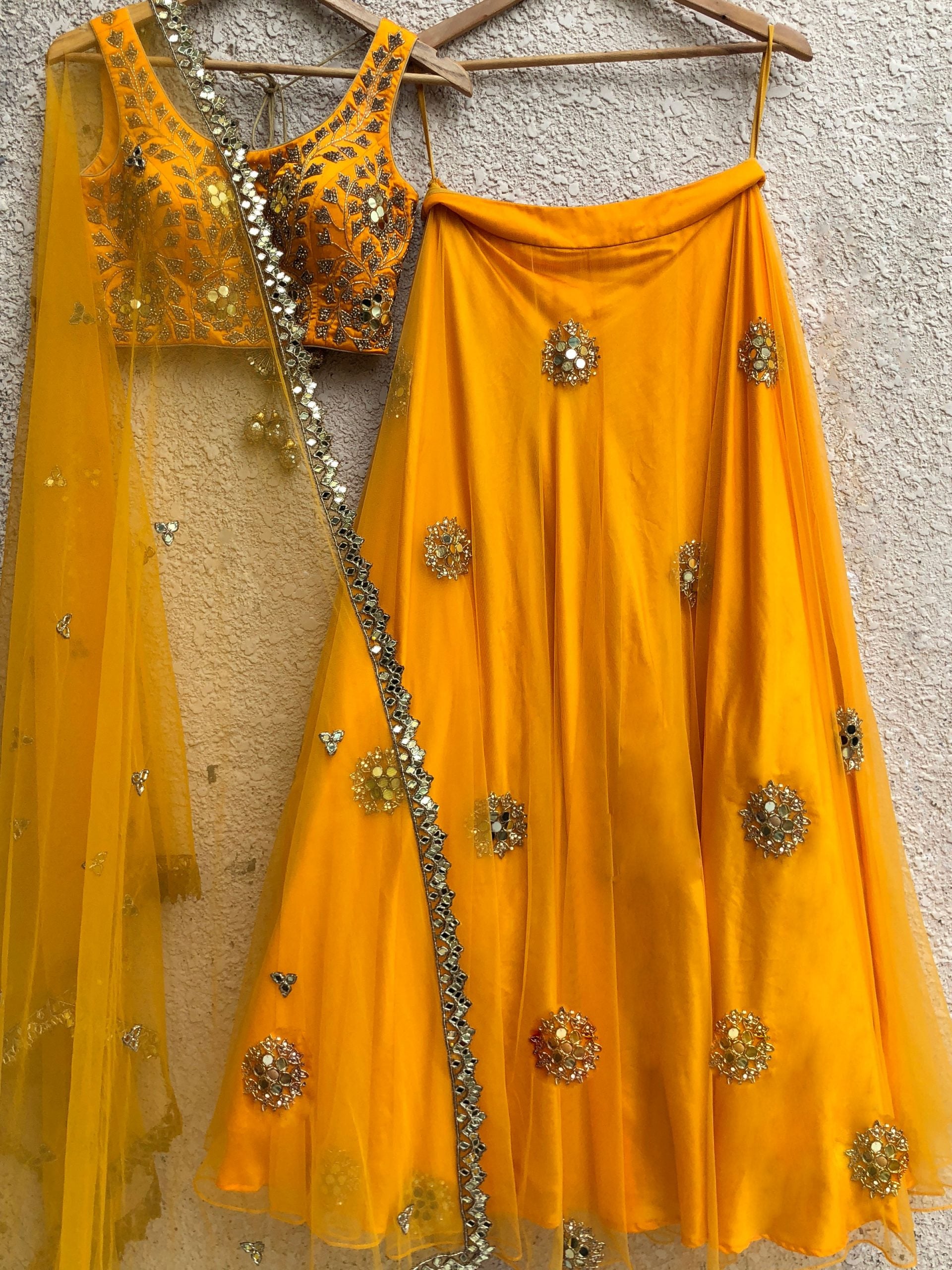 Mango Mirror Work Lehenga - XL image