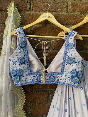 Periwinkle Sharmily Lehenga Set image 1