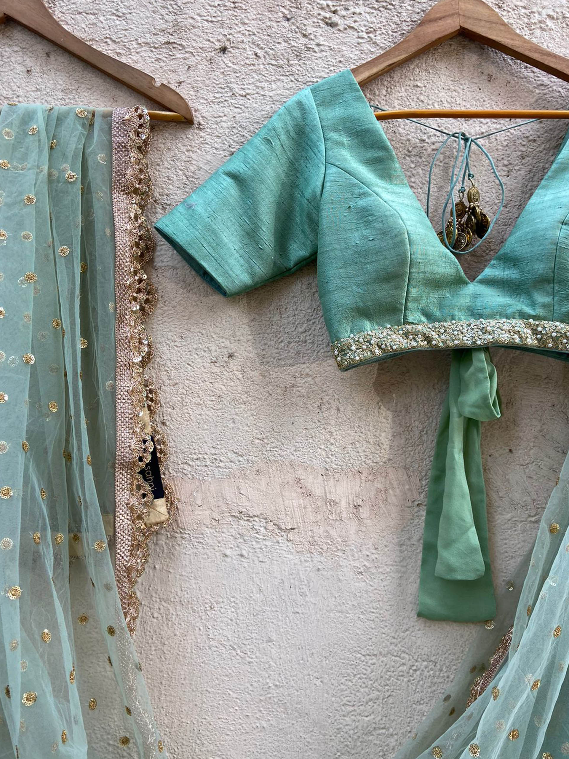 Ocean Green Lehenga Set image 2