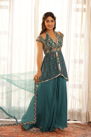 Embroidered Sharara Set image 10