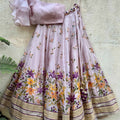One-Shoulder Ruffle Lehenga Set image 0