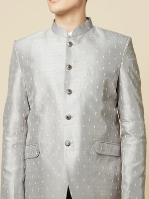 Grey Embroidered Jodhpuri Jacket image 2