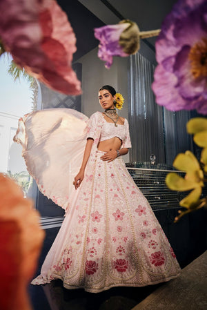 Baby Pink Sammy Lehenga Set image 0
