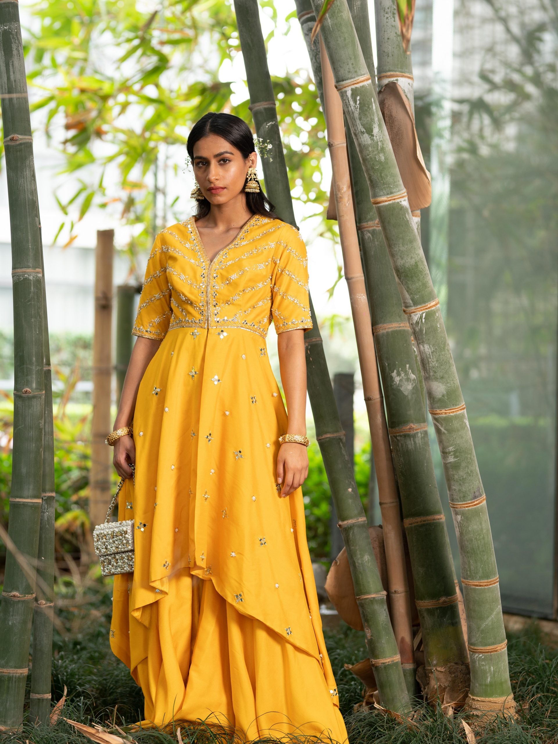 Yellow Raabya Kurta Sharara Set image 0