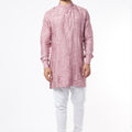 Pink Silk Kurta Set image 0